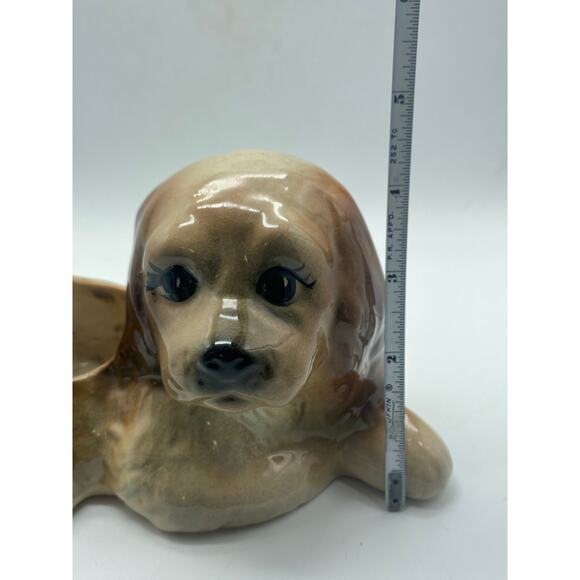 Vintage Puppy planter, Cocker Spaniel Mid Century 7.5x4x3.5 W - Picture 8 of 10
